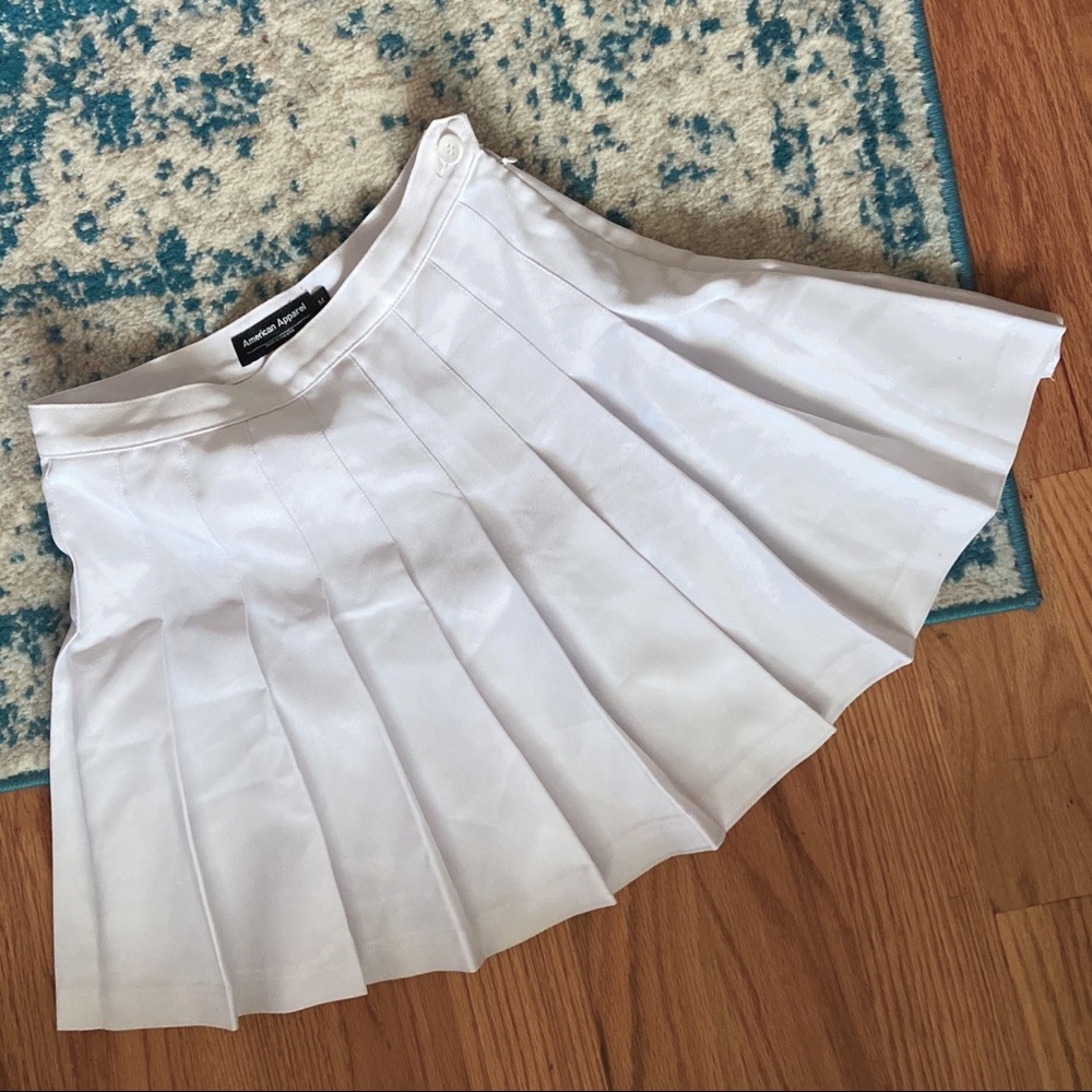 American Apparel Original White Tennis Skirt